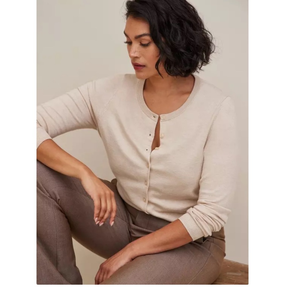 TORRID NWT Everyday Soft Cardigan Crew Sweater Oatmeal 0657 - Picture 4 of 7